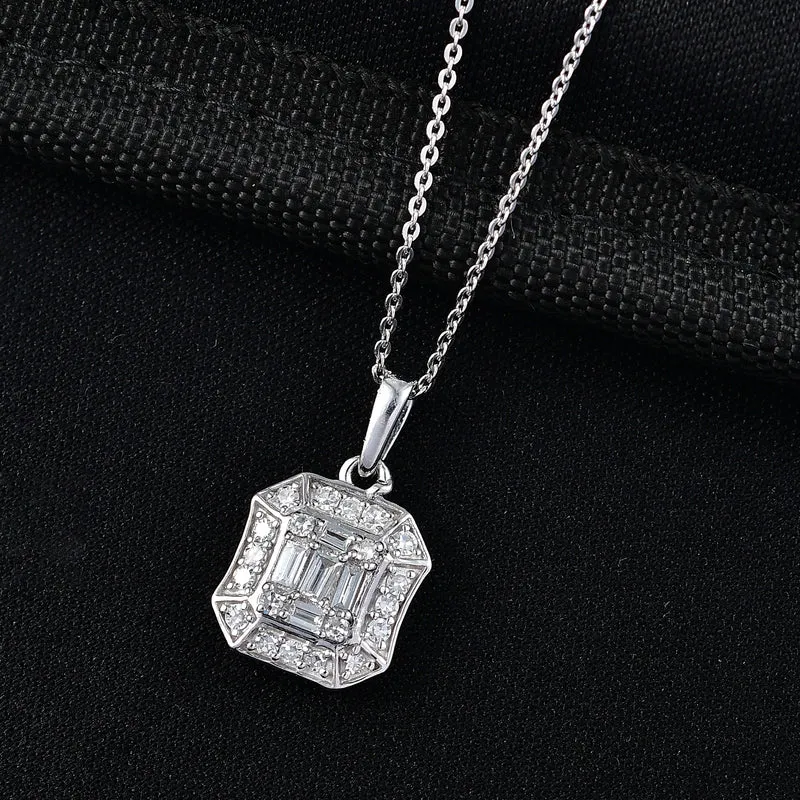 LUXURIANT DIAMOND - Lab Grown Diamant SI-GH Schmuckset (8-13 Werktage Lieferzeit) ca. 50 cm 925 Silber 750 Roségold vermeil ca. 0,52 ct.