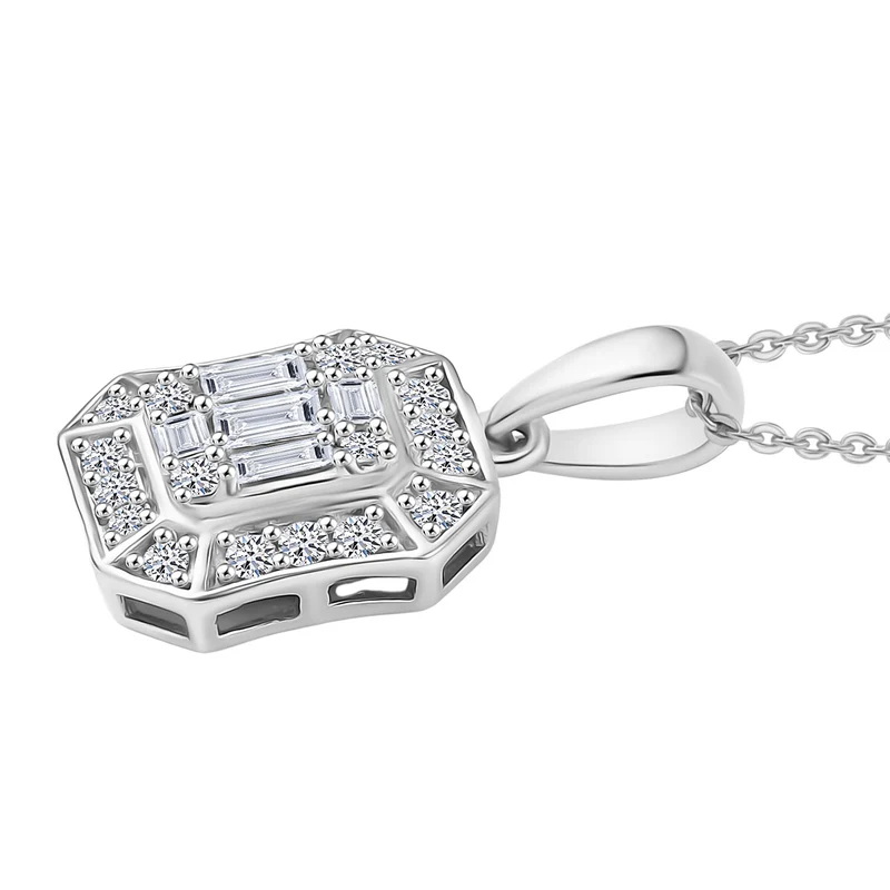 LUXURIANT DIAMOND - Lab Grown Diamant SI-GH Schmuckset (8-13 Werktage Lieferzeit) ca. 50 cm 925 Silber 750 Roségold vermeil ca. 0,52 ct.