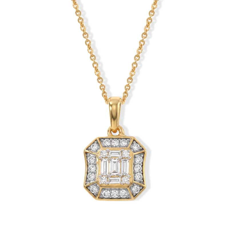 LUXURIANT DIAMOND - Lab Grown Diamant SI-GH Schmuckset (8-13 Werktage Lieferzeit) ca. 50 cm 925 Silber 750 Roségold vermeil ca. 0,52 ct.