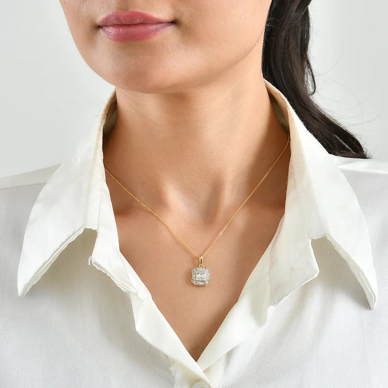LUXURIANT DIAMOND - Lab Grown Diamant SI-GH Schmuckset (8-13 Werktage Lieferzeit) ca. 50 cm 925 Silber 750 Roségold vermeil ca. 0,52 ct.