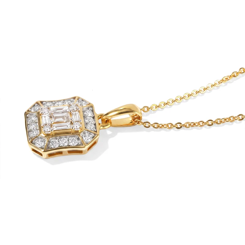LUXURIANT DIAMOND - Lab Grown Diamant SI-GH Schmuckset (8-13 Werktage Lieferzeit) ca. 50 cm 925 Silber 750 Roségold vermeil ca. 0,52 ct.