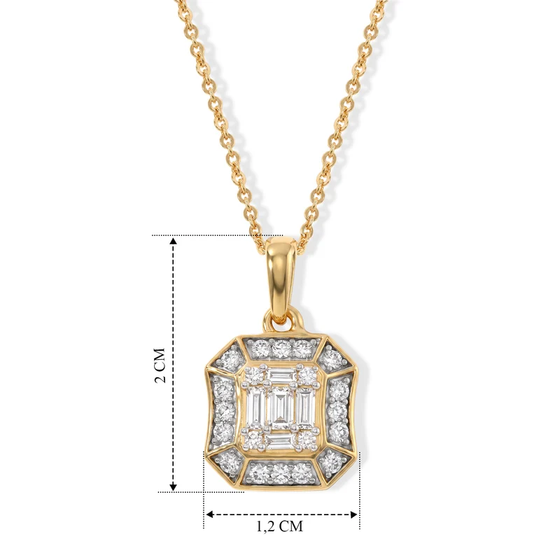 LUXURIANT DIAMOND - Lab Grown Diamant SI-GH Schmuckset (8-13 Werktage Lieferzeit) ca. 50 cm 925 Silber 750 Roségold vermeil ca. 0,52 ct.