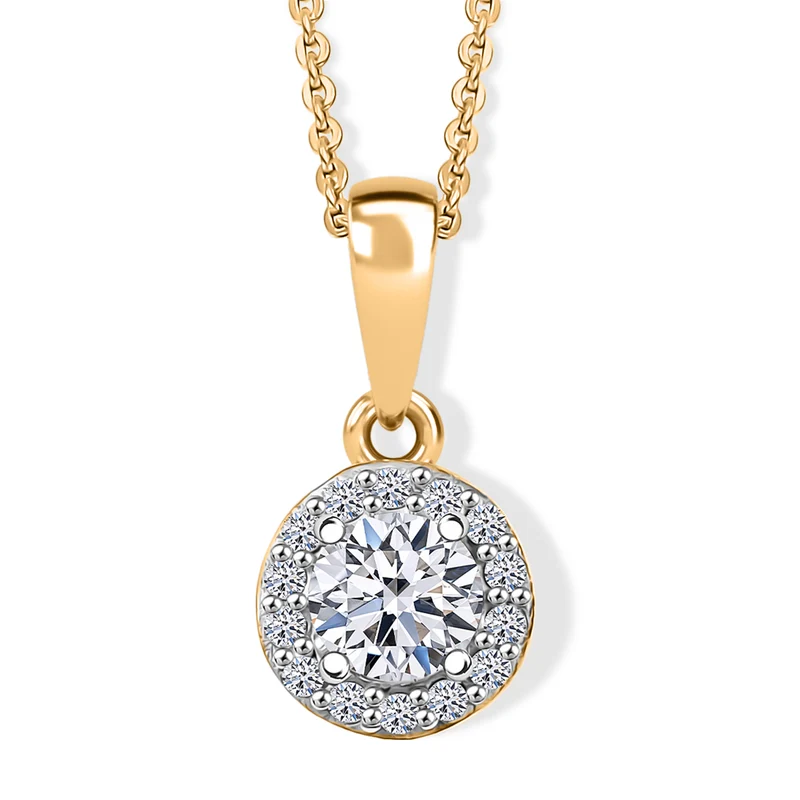 LUXURIANT DIAMOND - Lab Grown Diamant SI-GH Schmuckset (8-13 Werktage Lieferzeit) ca. 50 cm 925 Silber 750 Roségold vermeil ca. 0,50 ct.