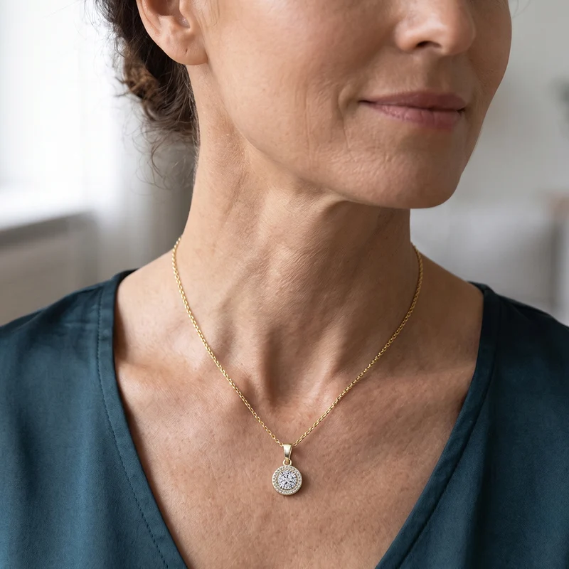 LUXURIANT DIAMOND - Lab Grown Diamant SI-GH Schmuckset (8-13 Werktage Lieferzeit) ca. 50 cm 925 Silber 750 Roségold vermeil ca. 0,50 ct.