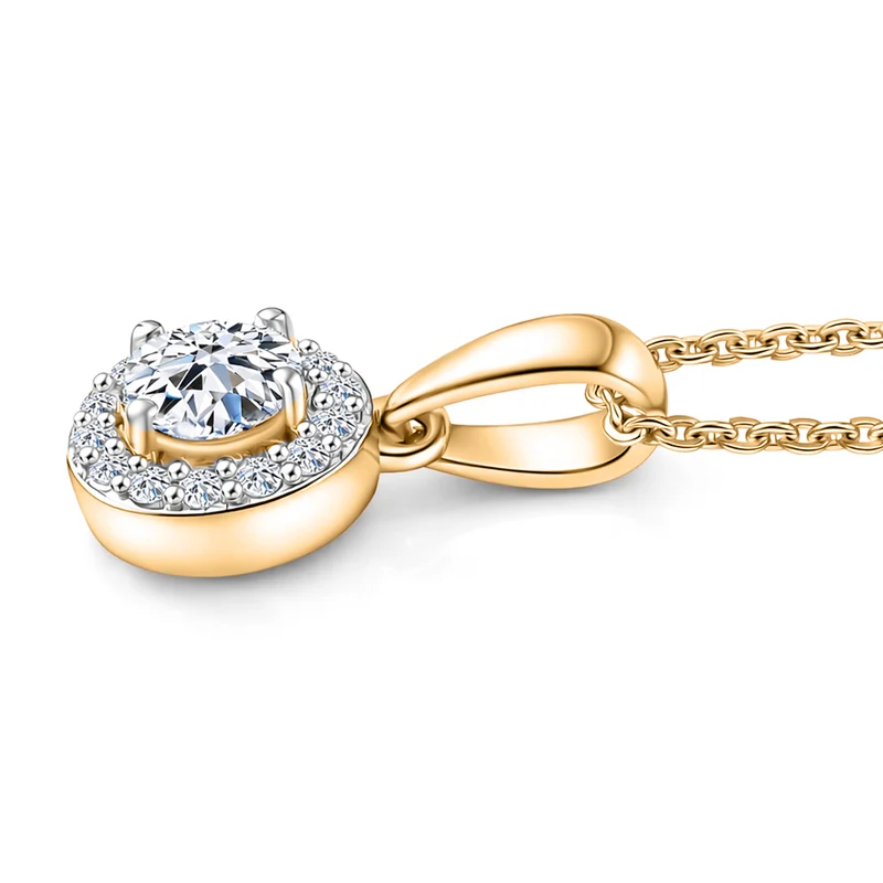 LUXURIANT DIAMOND - Lab Grown Diamant SI-GH Schmuckset (8-13 Werktage Lieferzeit) ca. 50 cm 925 Silber 750 Roségold vermeil ca. 0,50 ct.