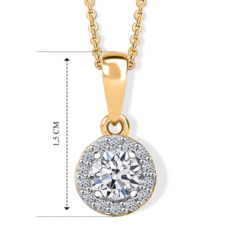 LUXURIANT DIAMOND - Lab Grown Diamant SI-GH Schmuckset (8-13 Werktage Lieferzeit) ca. 50 cm 925 Silber 750 Roségold vermeil ca. 0,50 ct.