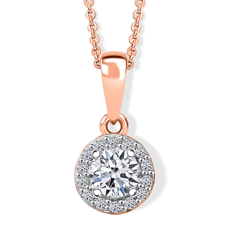 LUXURIANT DIAMOND - Lab Grown Diamant SI-GH Schmuckset (8-13 Werktage Lieferzeit) ca. 50 cm 925 Silber 750 Roségold vermeil ca. 0,50 ct.