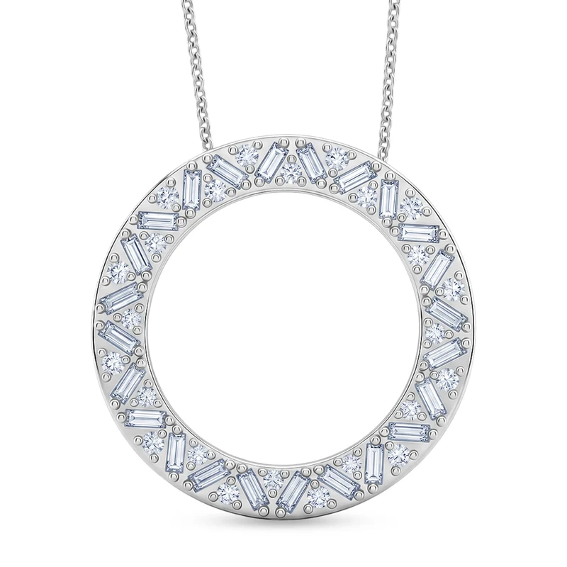 LUXURIANT DIAMOND - Lab Grown Diamant SI-GH Schmuckset (8-13 Werktage Lieferzeit) ca. 50 cm 925 Silber 750 Roségold vermeil ca. 1,01 ct.