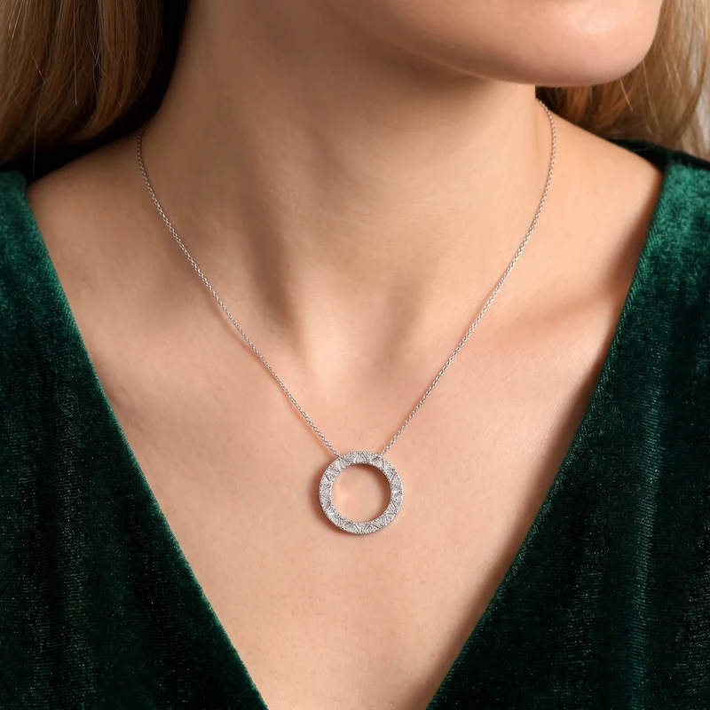 LUXURIANT DIAMOND - Lab Grown Diamant SI-GH Schmuckset (8-13 Werktage Lieferzeit) ca. 50 cm 925 Silber 750 Roségold vermeil ca. 1,01 ct.