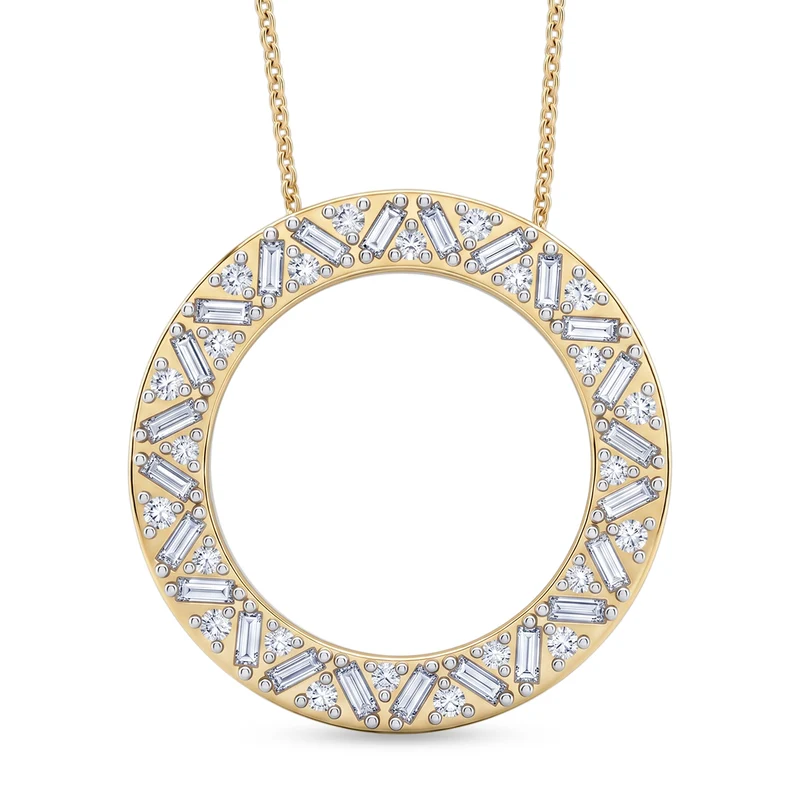 LUXURIANT DIAMOND - Lab Grown Diamant SI-GH Schmuckset (8-13 Werktage Lieferzeit) ca. 50 cm 925 Silber 750 Roségold vermeil ca. 1,01 ct.