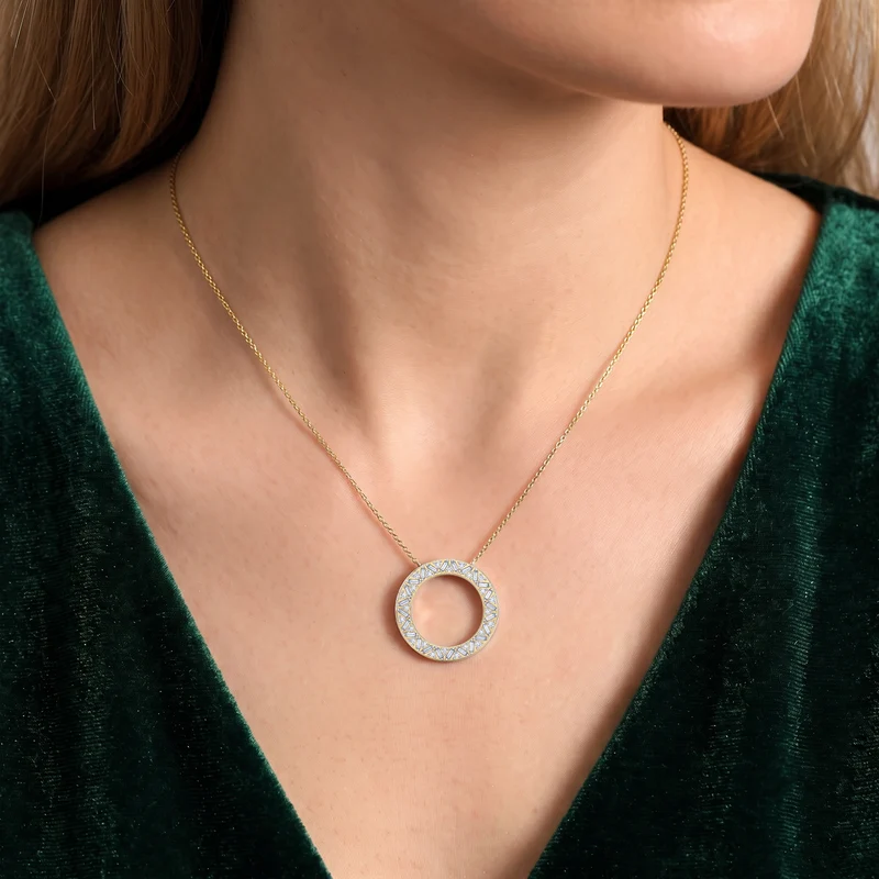 LUXURIANT DIAMOND - Lab Grown Diamant SI-GH Schmuckset (8-13 Werktage Lieferzeit) ca. 50 cm 925 Silber 750 Roségold vermeil ca. 1,01 ct.