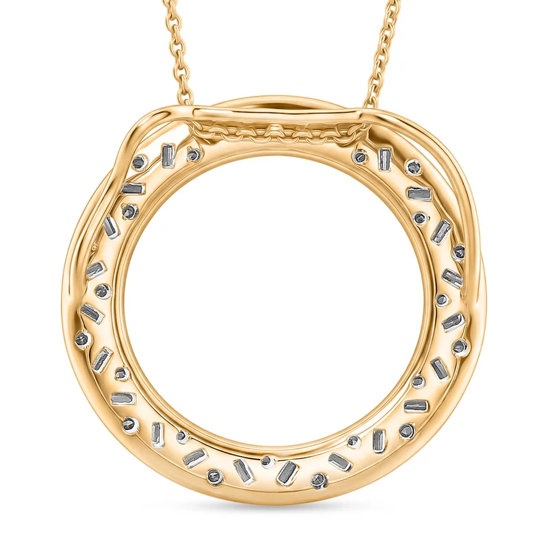 LUXURIANT DIAMOND - Lab Grown Diamant SI-GH Schmuckset (8-13 Werktage Lieferzeit) ca. 50 cm 925 Silber 750 Roségold vermeil ca. 1,01 ct.