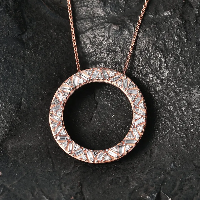 LUXURIANT DIAMOND - Lab Grown Diamant SI-GH Schmuckset (8-13 Werktage Lieferzeit) ca. 50 cm 925 Silber 750 Roségold vermeil ca. 1,01 ct.