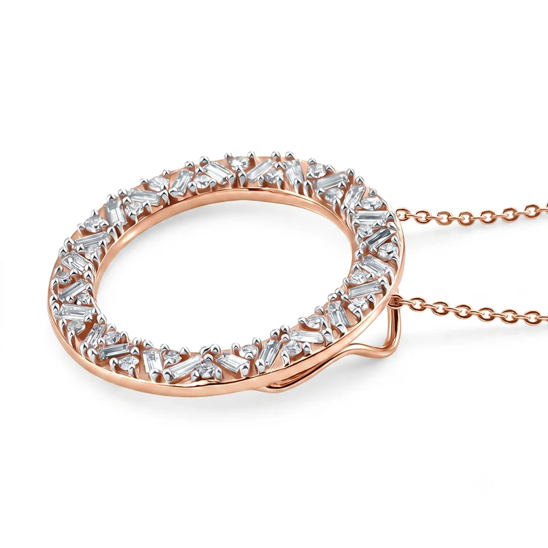 LUXURIANT DIAMOND - Lab Grown Diamant SI-GH Schmuckset (8-13 Werktage Lieferzeit) ca. 50 cm 925 Silber 750 Roségold vermeil ca. 1,01 ct.