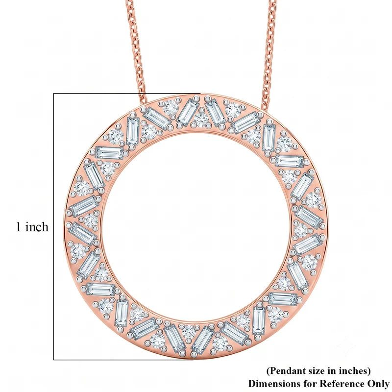 LUXURIANT DIAMOND - Lab Grown Diamant SI-GH Schmuckset (8-13 Werktage Lieferzeit) ca. 50 cm 925 Silber 750 Roségold vermeil ca. 1,01 ct.