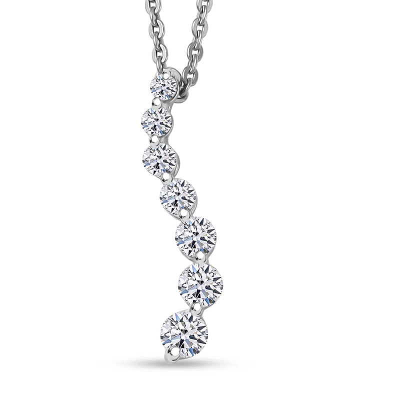 LUXURIANT DIAMOND - Lab Grown Diamant SI-GH Schmuckset (8-13 Werktage Lieferzeit) ca. 50 cm 925 Silber 750 Roségold vermeil ca. 0,35 ct.