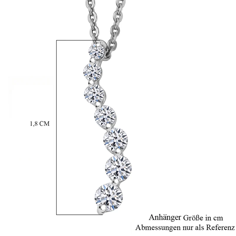 LUXURIANT DIAMOND - Lab Grown Diamant SI-GH Schmuckset (8-13 Werktage Lieferzeit) ca. 50 cm 925 Silber 750 Roségold vermeil ca. 0,35 ct.