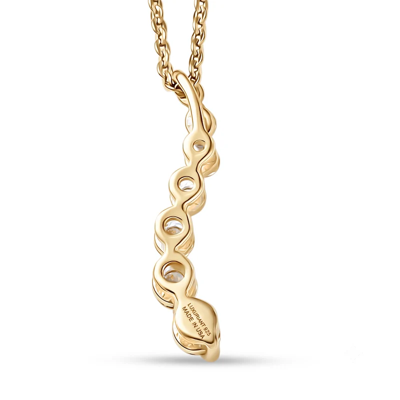 LUXURIANT DIAMOND - Lab Grown Diamant SI-GH Schmuckset (8-13 Werktage Lieferzeit) ca. 50 cm 925 Silber 750 Roségold vermeil ca. 0,35 ct.
