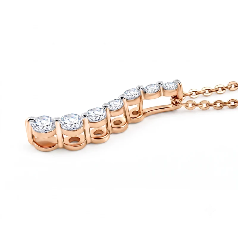 LUXURIANT DIAMOND - Lab Grown Diamant SI-GH Schmuckset (8-13 Werktage Lieferzeit) ca. 50 cm 925 Silber 750 Roségold vermeil ca. 0,35 ct.