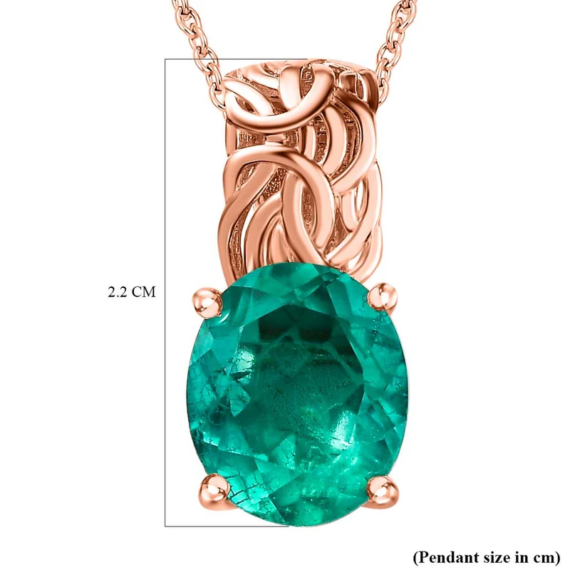Ceylon Farbe Quarz Anhänger mit Kette, 925 Silber rhodiniert ca. 5.00 ct