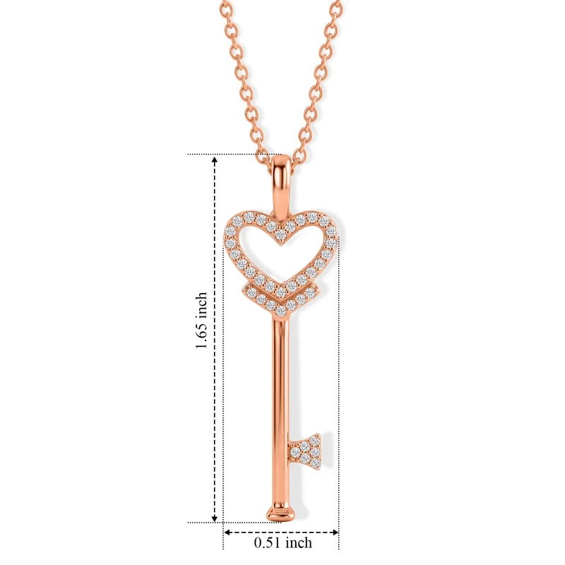 LUXURIANT DIAMOND - Lab Grown Diamant SI-GH Schmuckset (8-13 Werktage Lieferzeit) ca. 50 cm 925 Silber 750 Roségold vermeil ca. 0,26 ct.