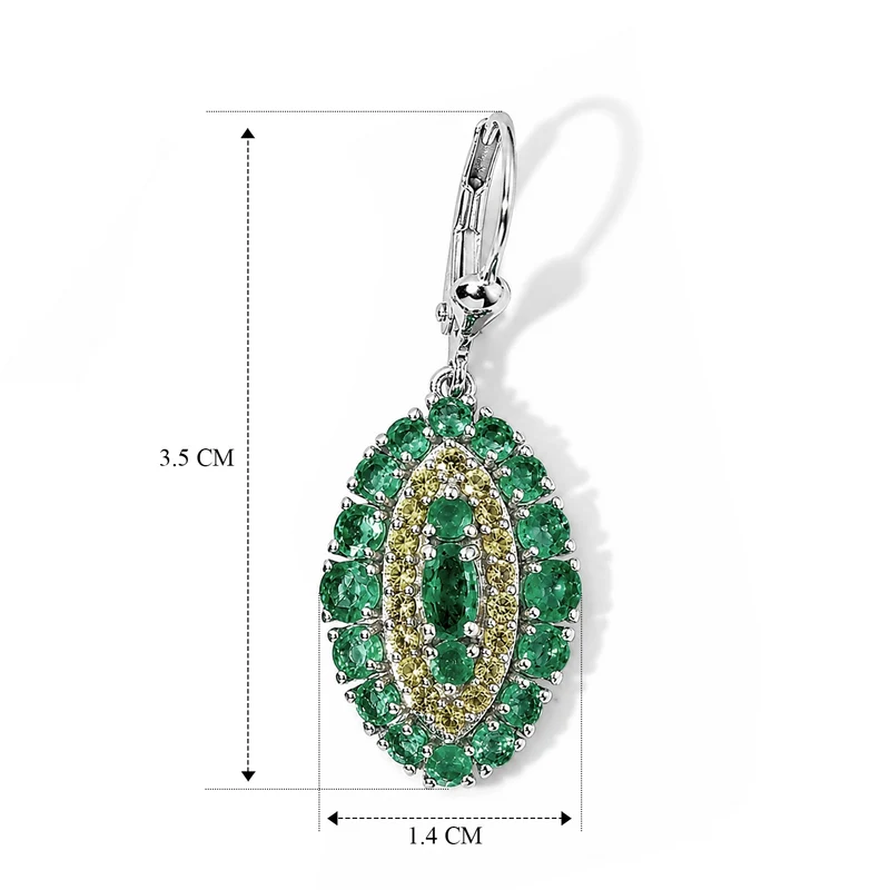 D'Joy Afrikanischer Rubin (Fissure gefüllt) Ohrringe 925 Silber Rhodiniert ca. 5.09 ct