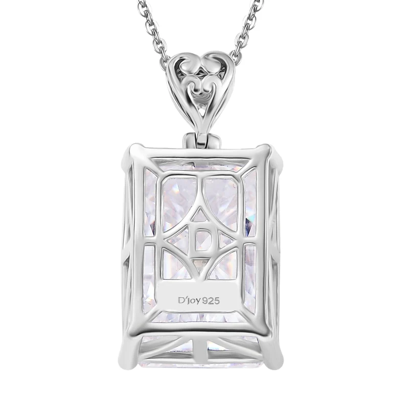 D'Joy Moissanit Anhänger mit Kette, ca. 50 cm 925 Silber rhodiniert ca. 30.11 ct
