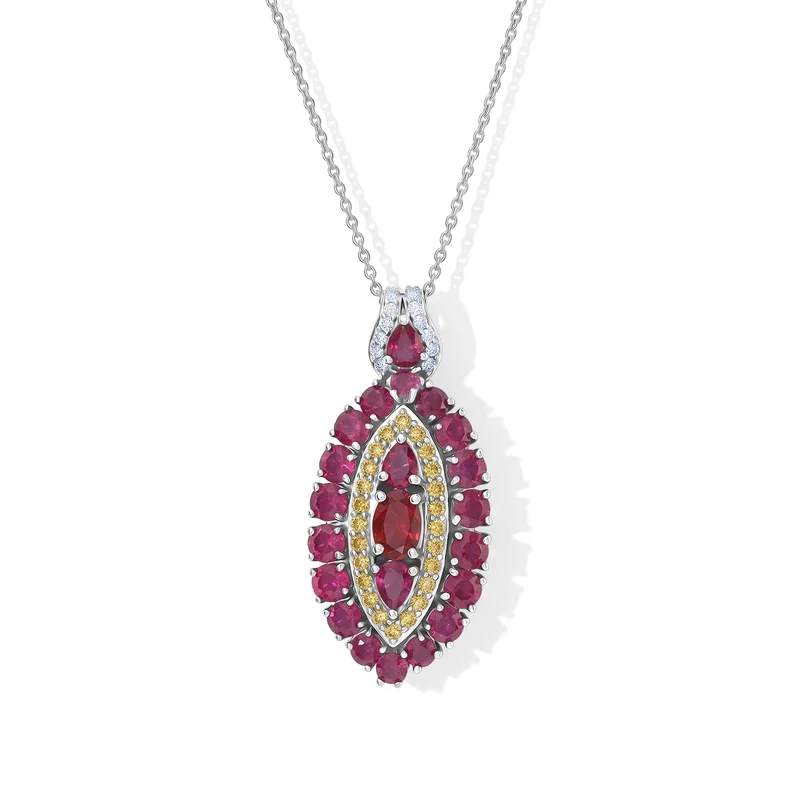 D'Joy Smaragd Schmuckset ca. 50 cm 925 Silber Rhodiniert ca. 3.54 ct