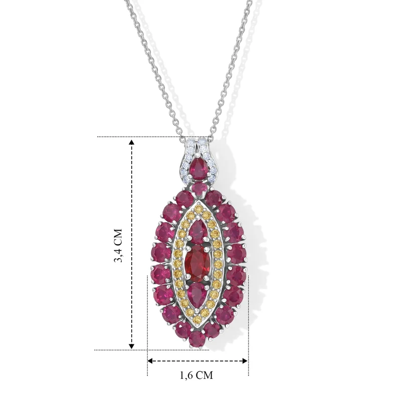 D'Joy Smaragd Schmuckset ca. 50 cm 925 Silber Rhodiniert ca. 3.54 ct