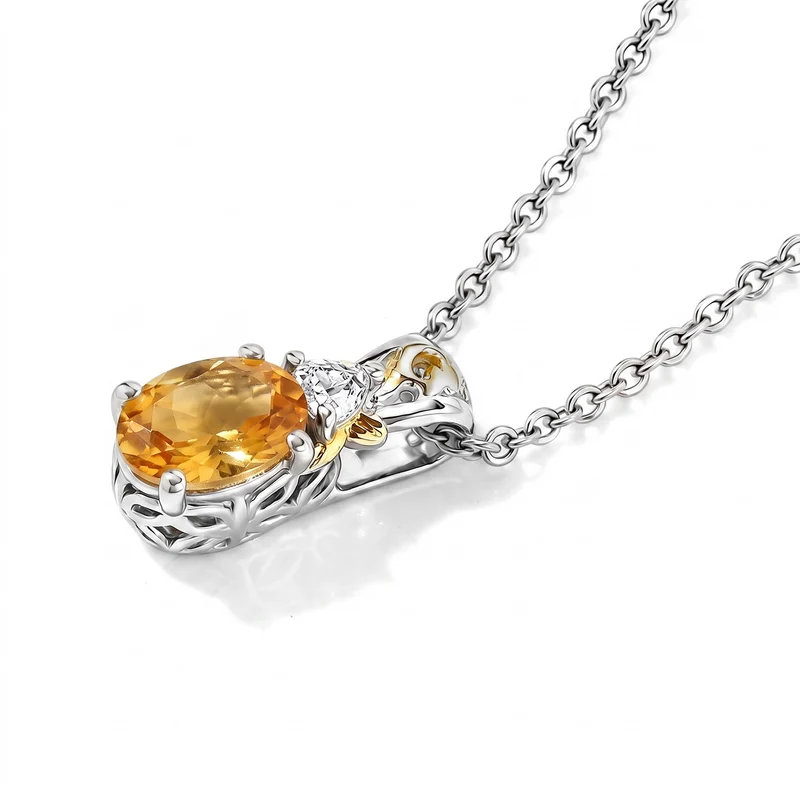 EVER TRUE Citrin Schmuckset ca. 50 cm (Größe 17) ca. 4,33 ct.