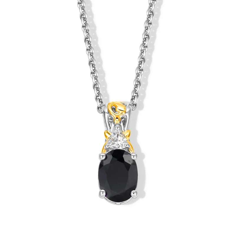 EverTrue rotes Granat und weißes Topas Schmuckset, 316L Edelstahl und Bronze mit zweifarbiger E-Beschichtung - 5,66 ct.