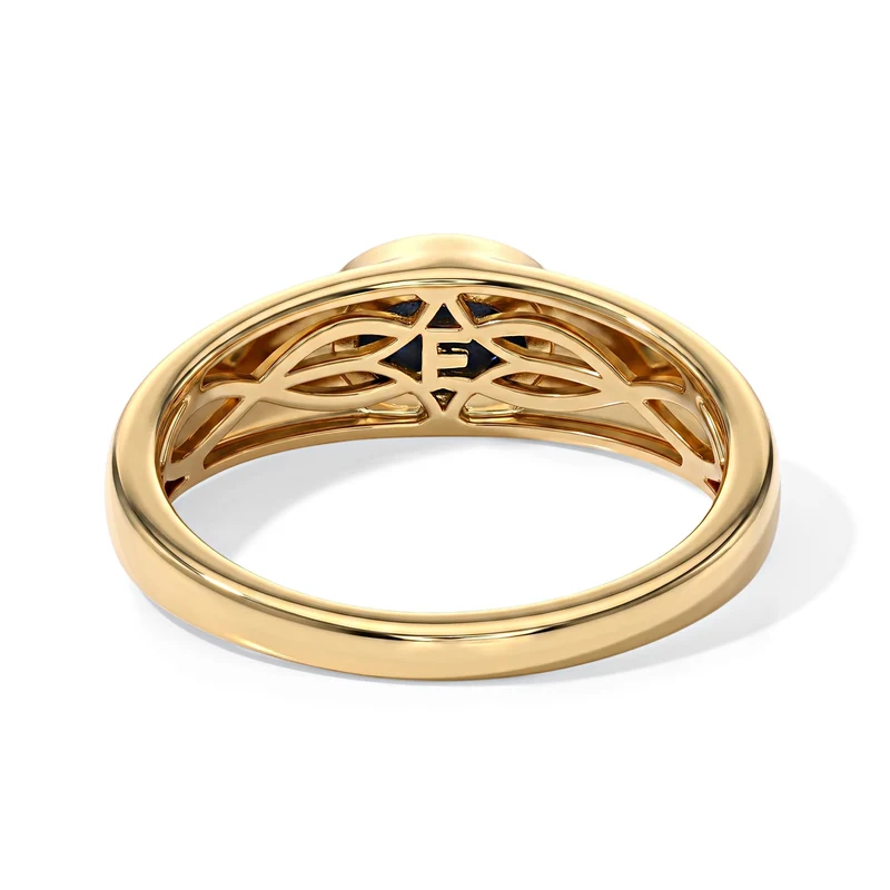 EveTrue AA blaues Stern Saphir Schmuckset, 316L Edelstahl und Bronze mit Gelbgold E-Beschichtung - 2,79 ct.