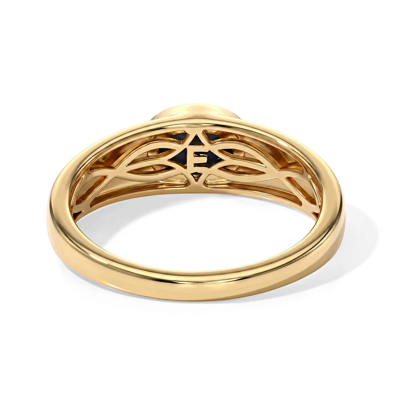 EveTrue AA blaues Stern Saphir Schmuckset, 316L Edelstahl und Bronze mit Gelbgold E-Beschichtung - 2,79 ct.