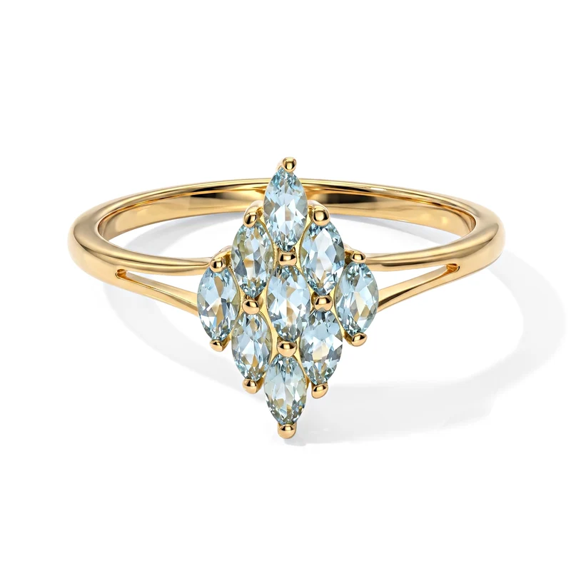 EverTrue Lagunen Apatit Schmuckset, 316L Edelstahl und Bronze mit Gelbgold E-Beschichtung - 1,85 ct.