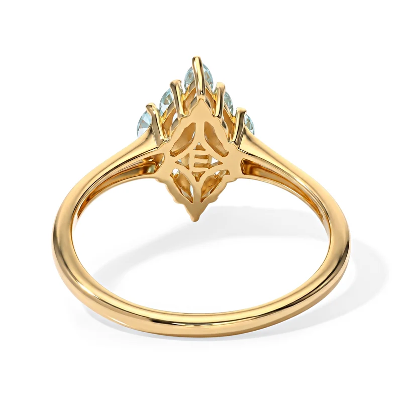 EverTrue Lagunen Apatit Schmuckset, 316L Edelstahl und Bronze mit Gelbgold E-Beschichtung - 1,85 ct.