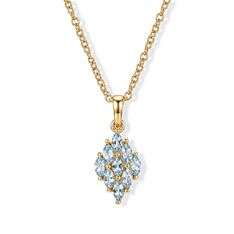 EverTrue Lagunen Apatit Schmuckset, 316L Edelstahl und Bronze mit Gelbgold E-Beschichtung - 1,85 ct.