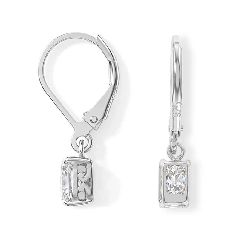 D'Joy Moissanit Ohrringe, 925 Silber rhodiniert - 1,30 ct.