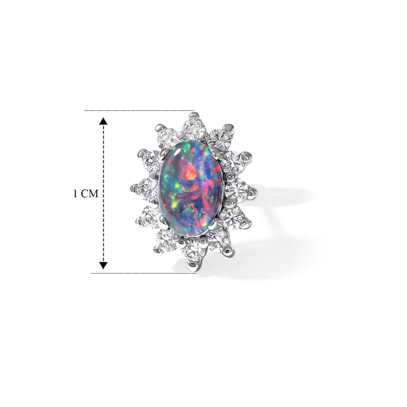 D'Joy Boulder Opal Triplett und Zirkon Ohrringe, 925 Silber rhodiniert - 1,33 ct.