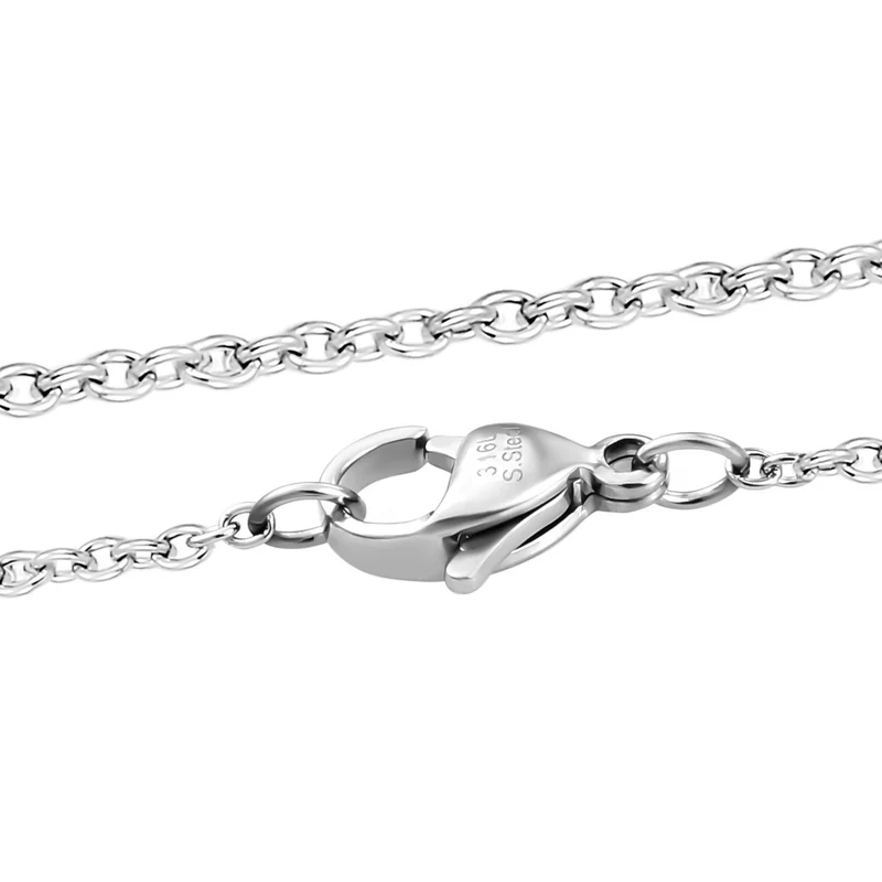 Grüner Edelstahl-Anhänger mit Kette, 316L Edelstahl ca. 5.00 ct
