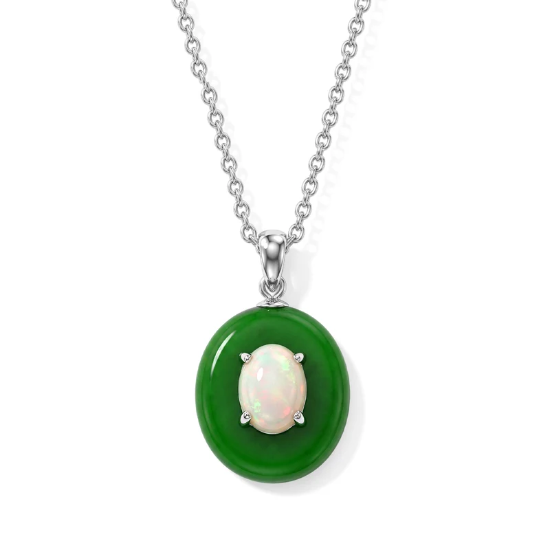 D'Joy Jade, Peridot Schmuckset ca. 50 cm 925 Silber Rhodiniert ca. 13.86 ct