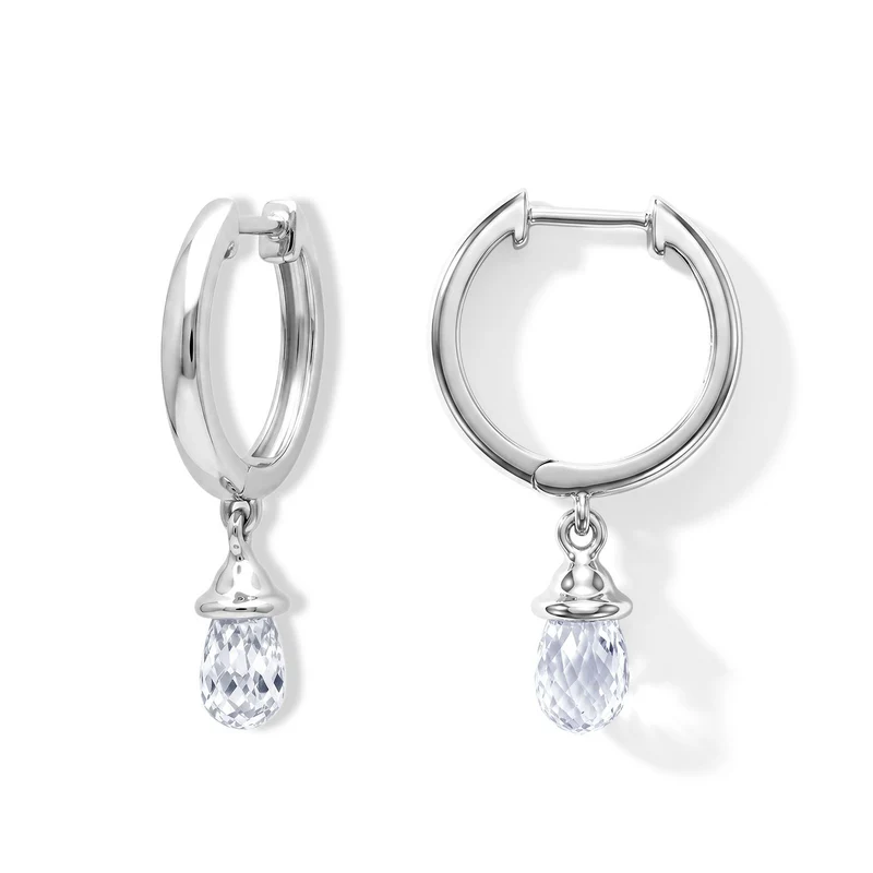 LUXURIANT 2 ct. SGL zertifizierte VS-EF Labor Diamant Ohrringe, 925 Silber 750 Gelbgold Vermeil