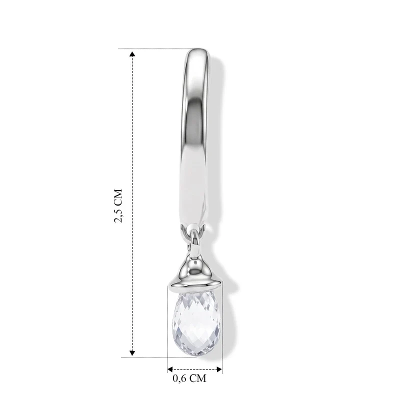 LUXURIANT 2 ct. SGL zertifizierte VS-EF Labor Diamant Ohrringe, 925 Silber 750 Gelbgold Vermeil
