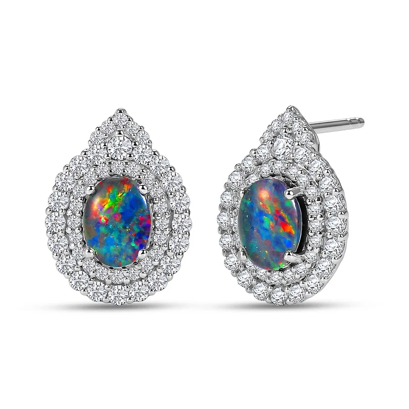 D'Joy AA, Moissanit Ohrringe 925 Silber Rhodiniert (10-15 Werktage Lieferzeit) ca. 3,04 ct.