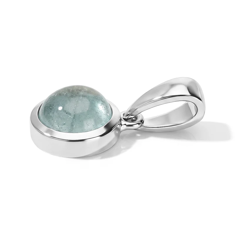 2er Set - EVER TRUE Milky Aquamarin Ring und Anhänger, (Größe 18.00) ca. 3.21 ct