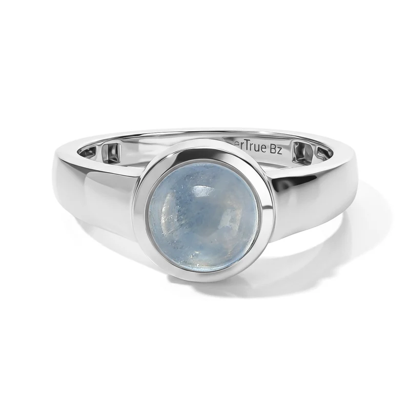 2er Set - EVER TRUE Milky Aquamarin Ring und Anhänger, (Größe 18.00) ca. 3.21 ct