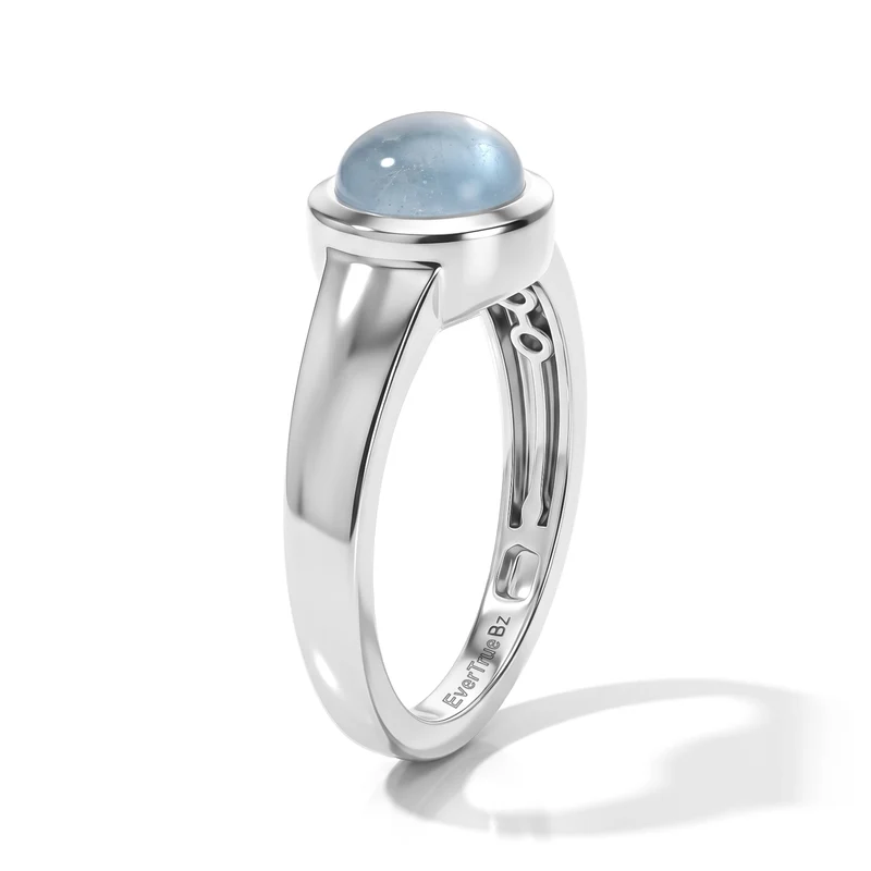2er Set - EVER TRUE Milky Aquamarin Ring und Anhänger, (Größe 18.00) ca. 3.21 ct