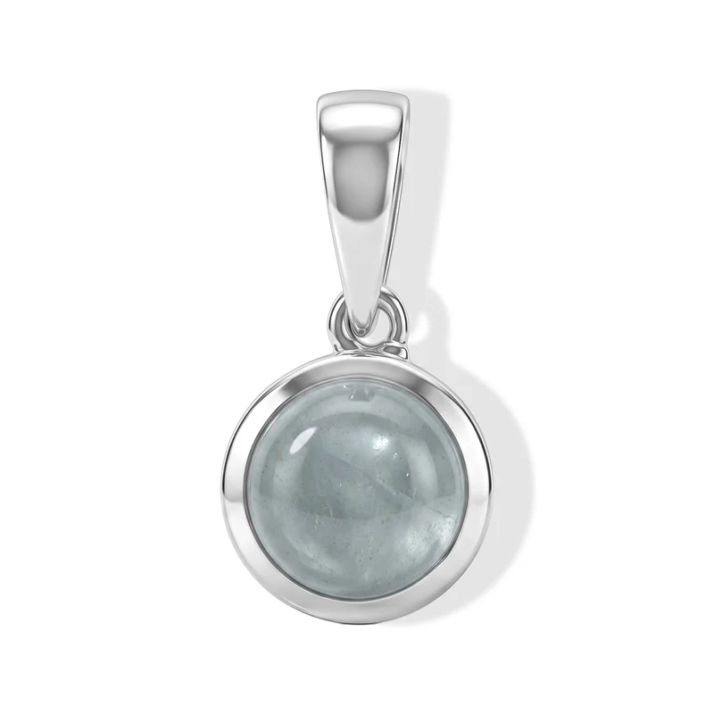 2er Set - EVER TRUE Milky Aquamarin Ring und Anhänger, (Größe 18.00) ca. 3.21 ct
