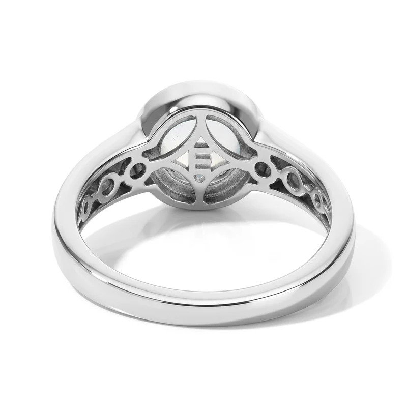 2er Set - EVER TRUE Milky Aquamarin Ring und Anhänger, (Größe 18.00) ca. 3.21 ct
