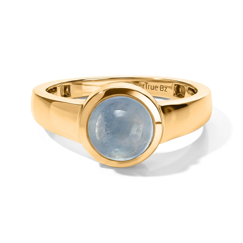 2er Set - EVER TRUE Milky Aquamarin Ring und Anhänger, (Größe 18.00) ca. 3.21 ct