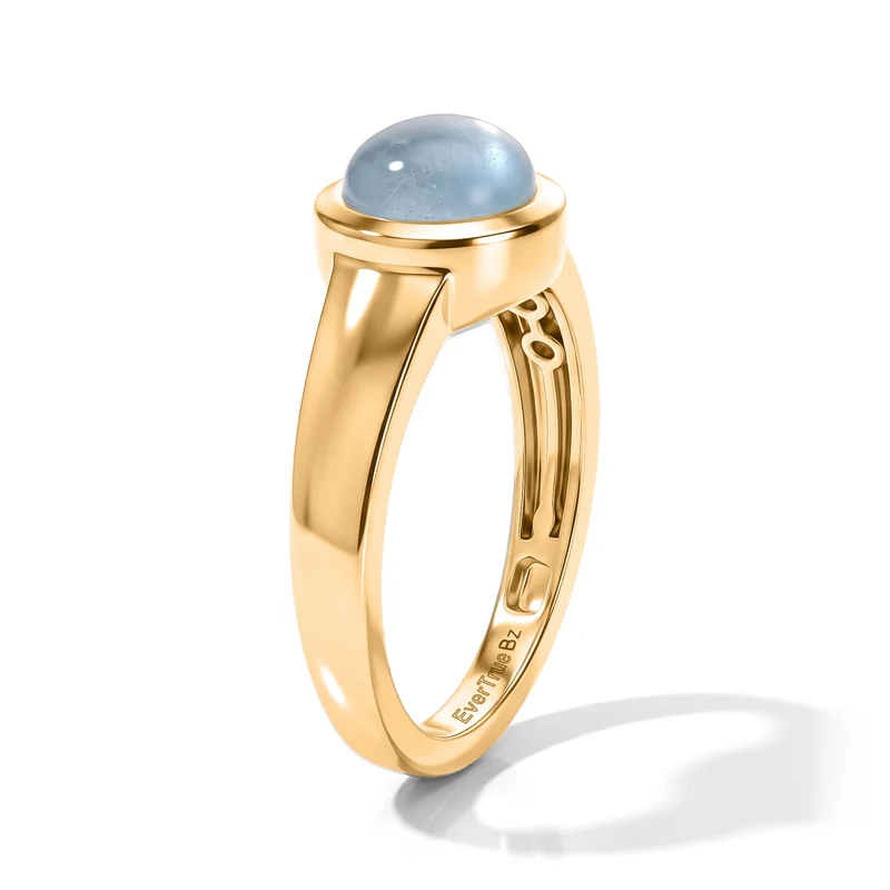 2er Set - EVER TRUE Milky Aquamarin Ring und Anhänger, (Größe 18.00) ca. 3.21 ct
